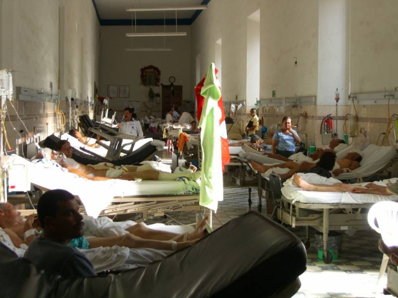 Enfermos en un hospital de Guadalajara (México).