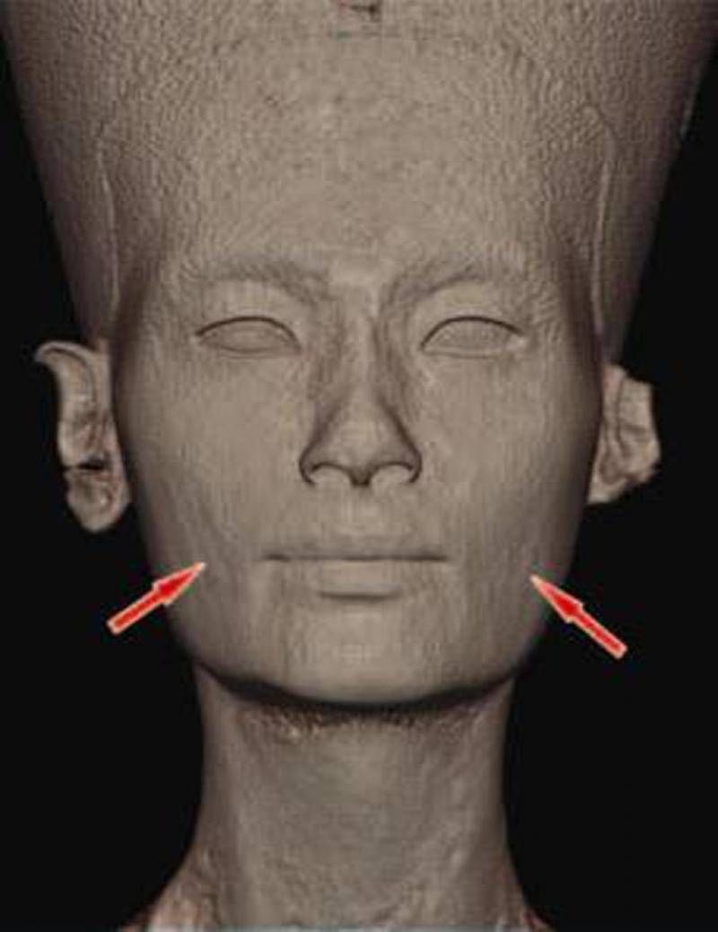 Revelan algunos secretos del busto de Nefertiti