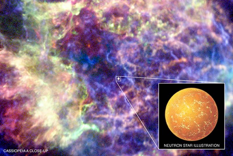 Una estrella de neutrones envuelta en carbono