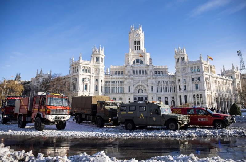 Madrid bajo la nieve