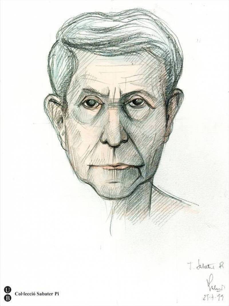 Autorretrato de Sabater Pi en 1999. / Jordi Sabater Pi / UB