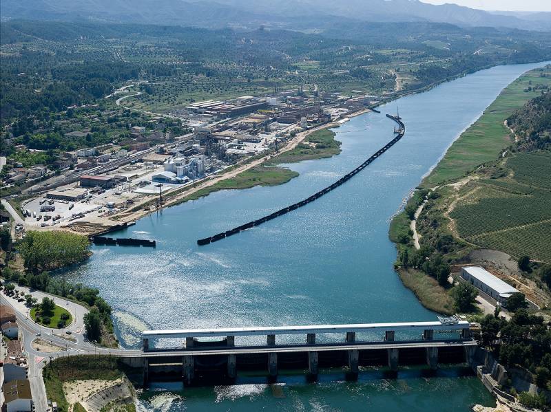 Vista aérea de los trabajos. / Acuamed