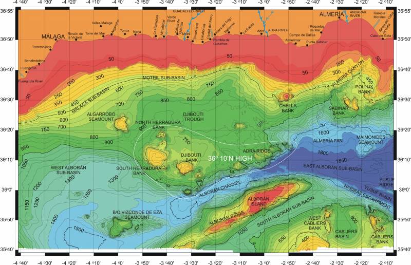 Nuevas fallas activas bajo el mar de Alborán (I)