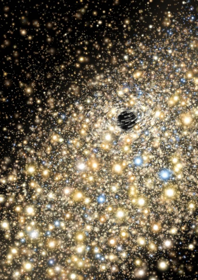 Reproducción del centro de nuestra galaxia
