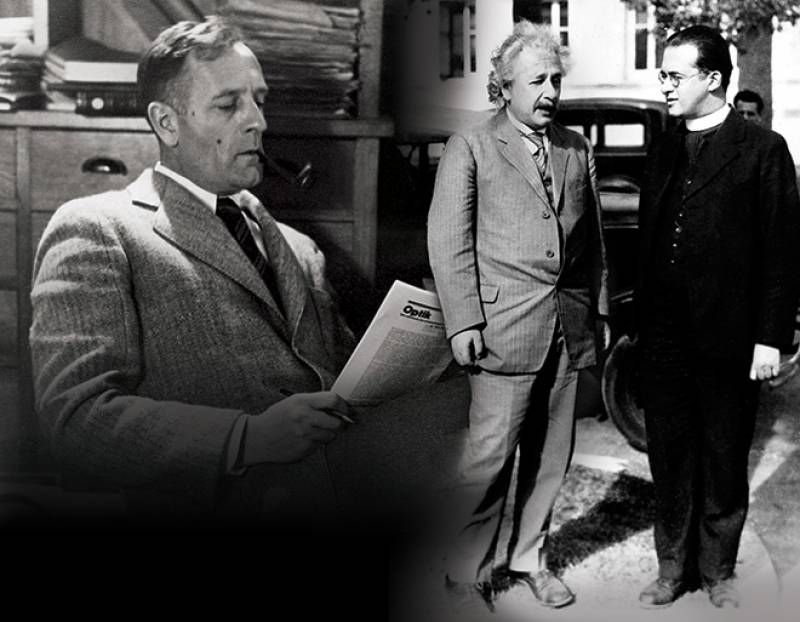 Georges Lemaître con Einstein