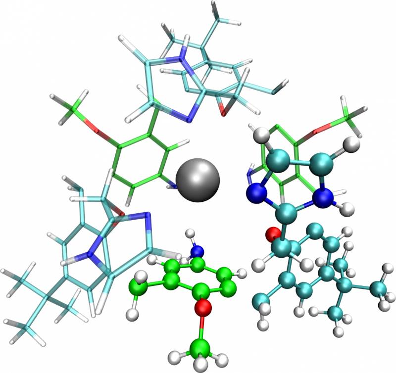 Estudian el reconocimiento molecular dentro de calixarenos