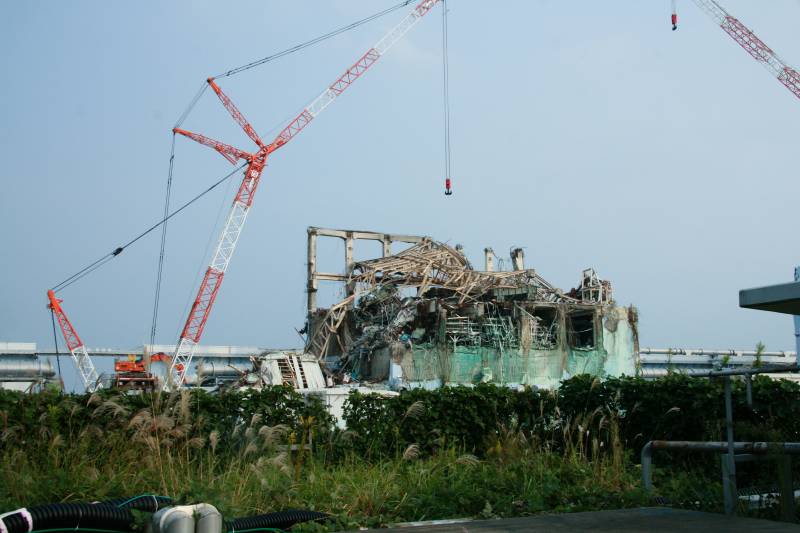 Central de Fukushima tras el tsunami de marzo de 2011