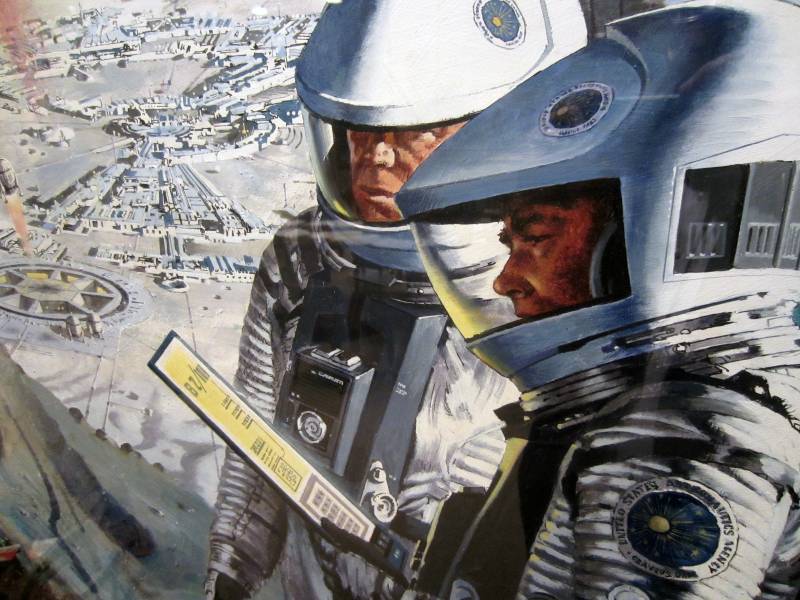 El profesorado duplica a los alumnos al mencionar referencias a libros, los superan claramente en referencias cinematográficas y solo ligeramente en el caso de series. Imagen: 2001: Una Odisea del Espacio artwork (Robert T. McCall), Smithsonian Air and Space Museum. Martin Kalfatovic  