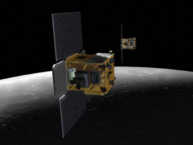 Imagen artística de las dos naves gemelas, Flujo y Reflujo. Imagen: NASA 