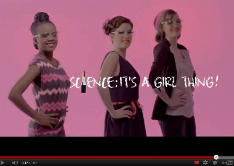 pantallazo de la campaña science it's a girl thing