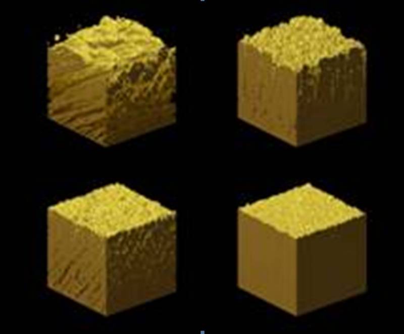 Imagen virtual de los nanoporos del oro. Imagen: CSIC 