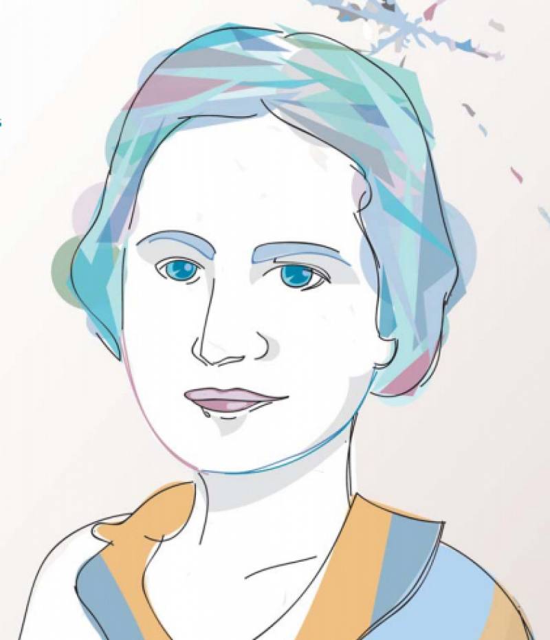 Ilustración de la física austriaca Marietta Blau. Imagen: Laia Turmo
