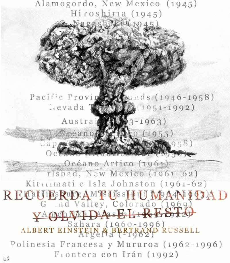 El 9 de julio de 1955 el manifiesto Russell-Einstein pide el desarme nuclear