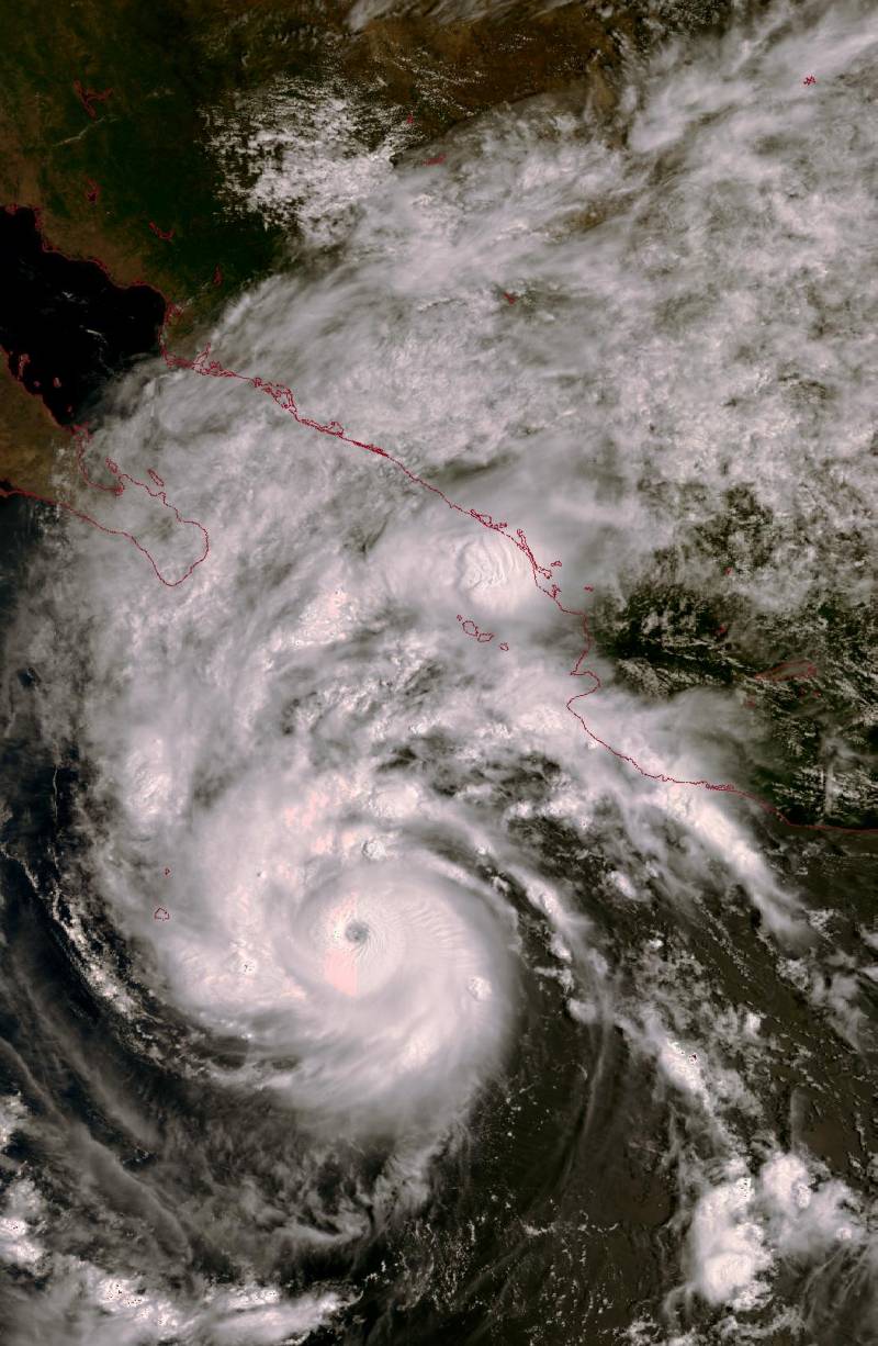 El satélite Envisat captura una imagen del huracán Jimena a su paso por México