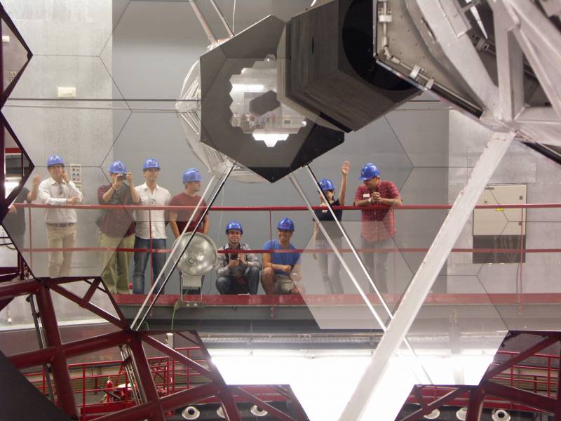 Alumnos y alumnas de la IScAI en 2009, durante una visita al Gran Telescopio Canarias (GTC), en el Observatorio del Roque de los Muchachos, en la isla canaria de La Palma.