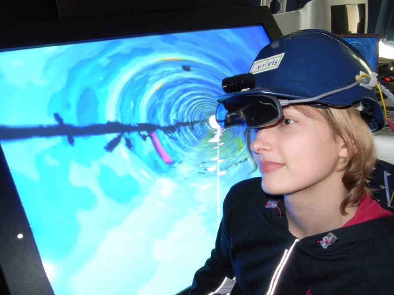Gafas especiales a través de las cuales los ingenieros de túneles reciben información