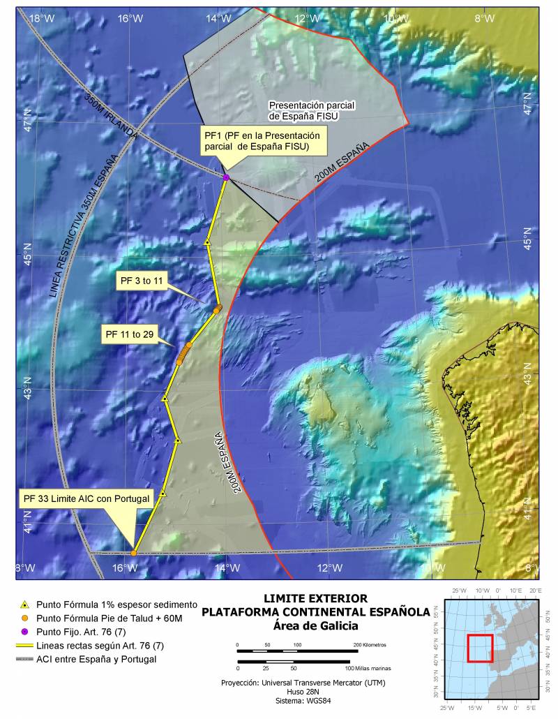 España presenta en la ONU la propuesta de ampliación de la soberanía española sobre los fondos marinos en Galicia