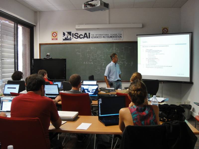 Una de las clases teóricas en el Institudo de Astrofísica de Canarias.