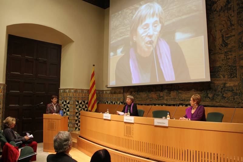 Homenaje a Lynn Margulis en el IEC (fotos: Xavi Joya)