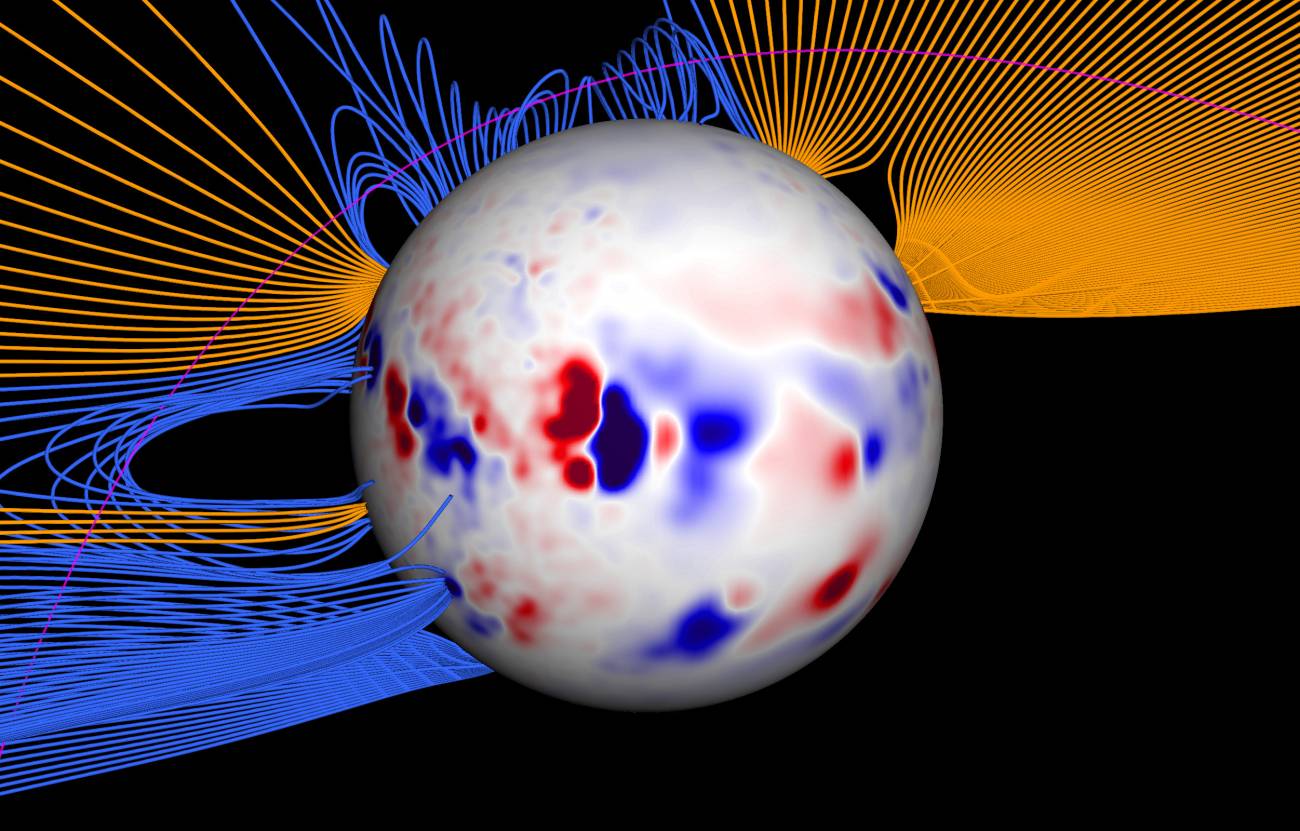 Visualización de la corona magnética del Sol. / C.Downs