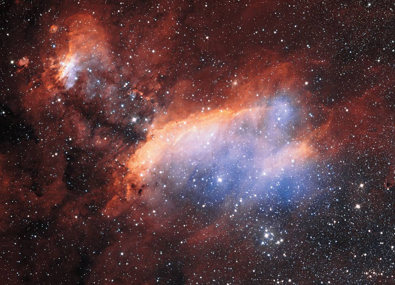 Estrellas jóvenes en la nebulosa de la Gamba