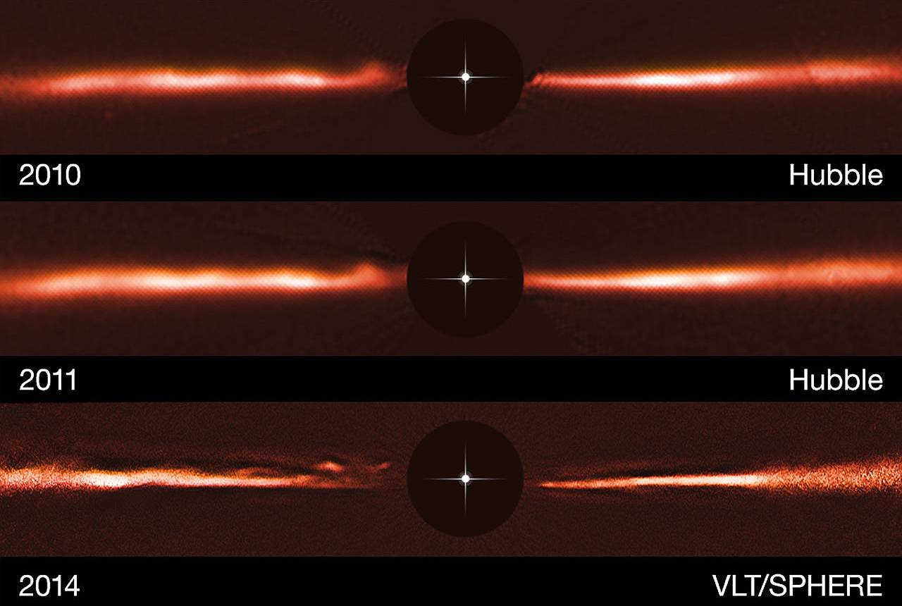 Insólitas ondas recorren un disco de formación de planetas