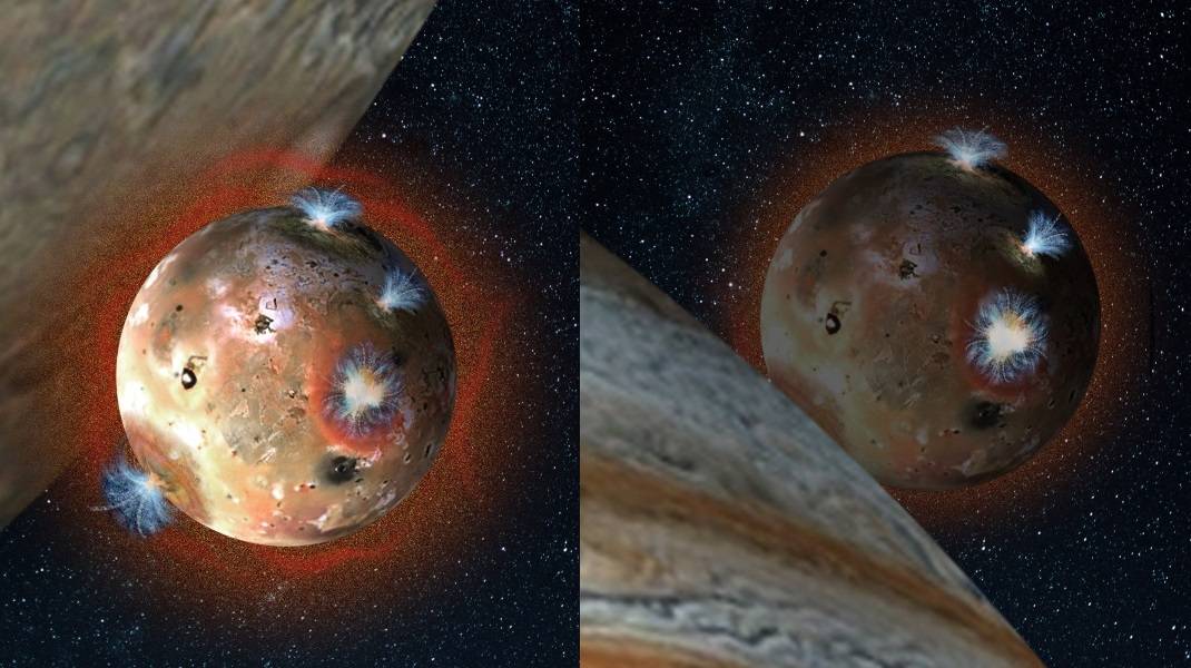 La sombra diaria de Júpiter colapsa la atmósfera de Ío