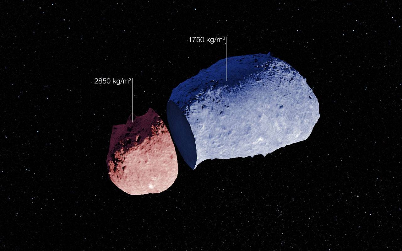 Un asteroide con forma de cacahuete revela su variado interior