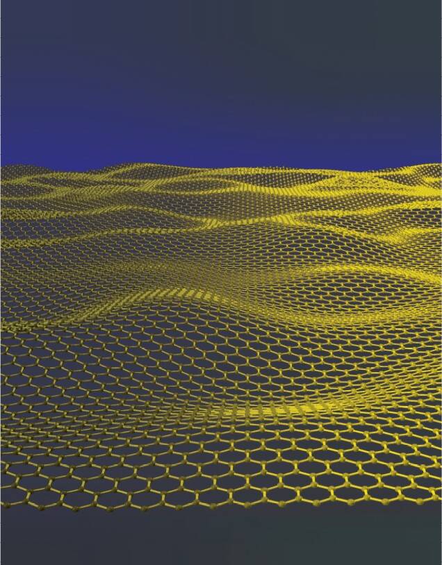 El grafeno, a caballo entre un metal y un semiconductor, es bidimensional y se caracteriza por tener una sola capa de átomos de carbono. Imagen: Jannik Meyer Manchester University