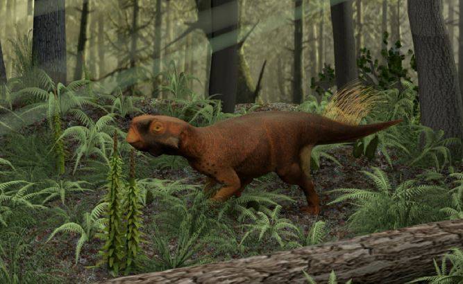 Así se camuflaba en el bosque un pequeño dinosaurio ‘loro’ 