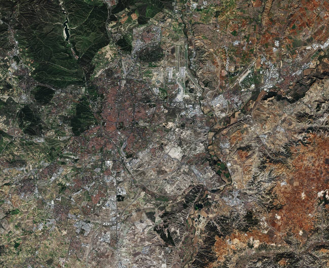 La Comunidad de Madrid desde el espacio