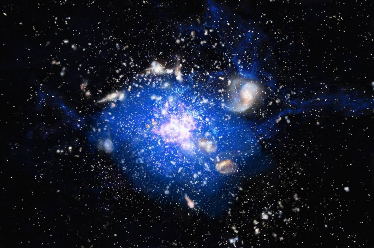 Océanos de gas frío dan a luz a galaxias gigantes
