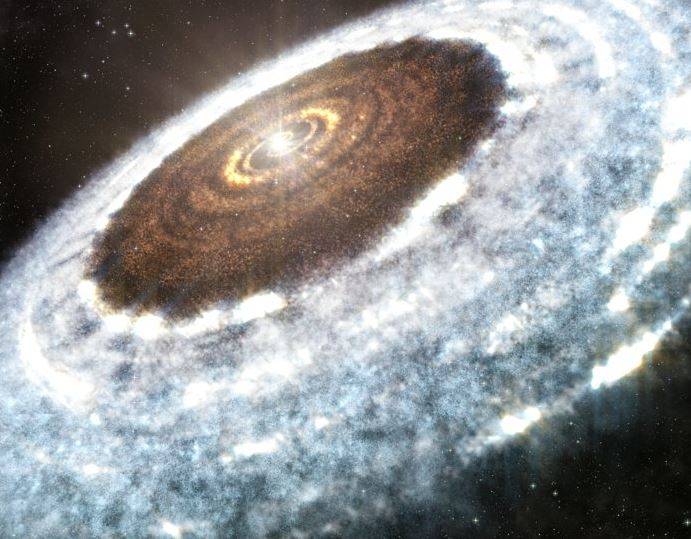 Primera observación de la línea de nieve en un disco protoplanetario