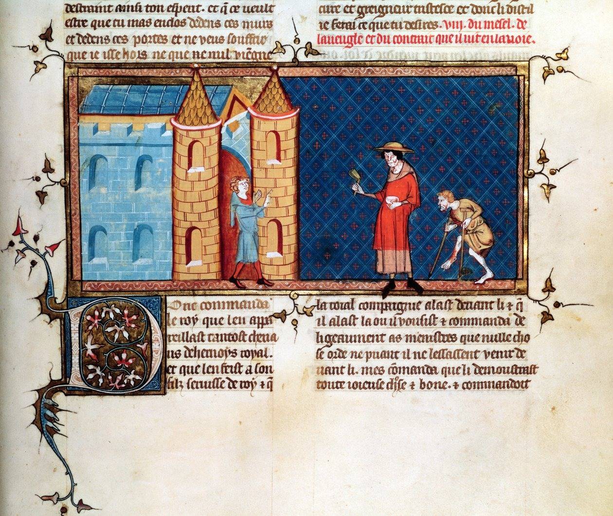 Grabado basado en un manuscrito del siglo XIII «Miroir Historial» de Vincent de Beauvais. /Getty Museum