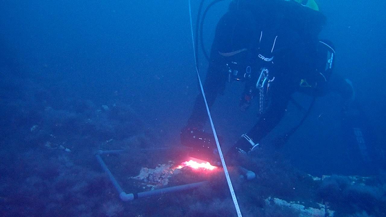 Trabajos en la colada del volcán Tajogaite, en La Palma. / IEO-CSIC.
