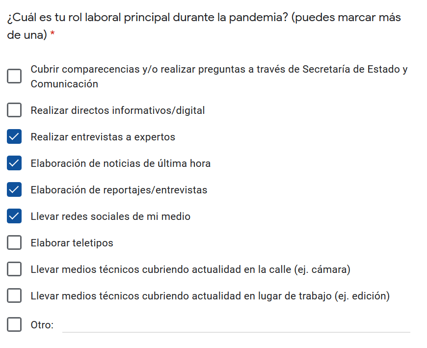 Cuestionario de periodistas