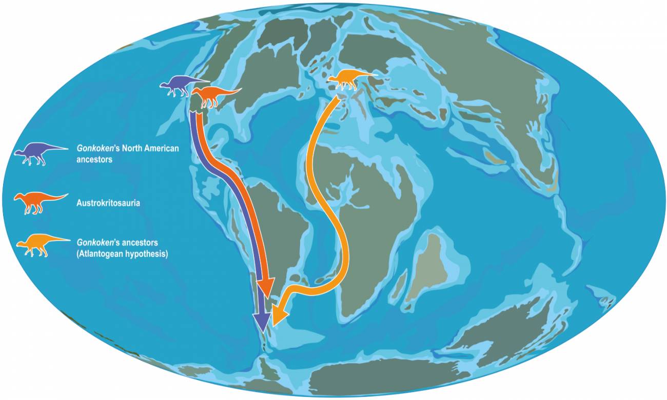 Rutas de dispersión hipotéticas de los Gonkoken nanoi. / Science Advances