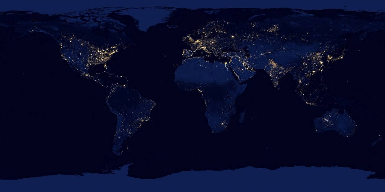 imagen del planeta de noche