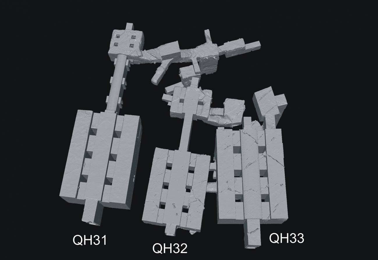 Modelo 3D de las tumbas./ UJA