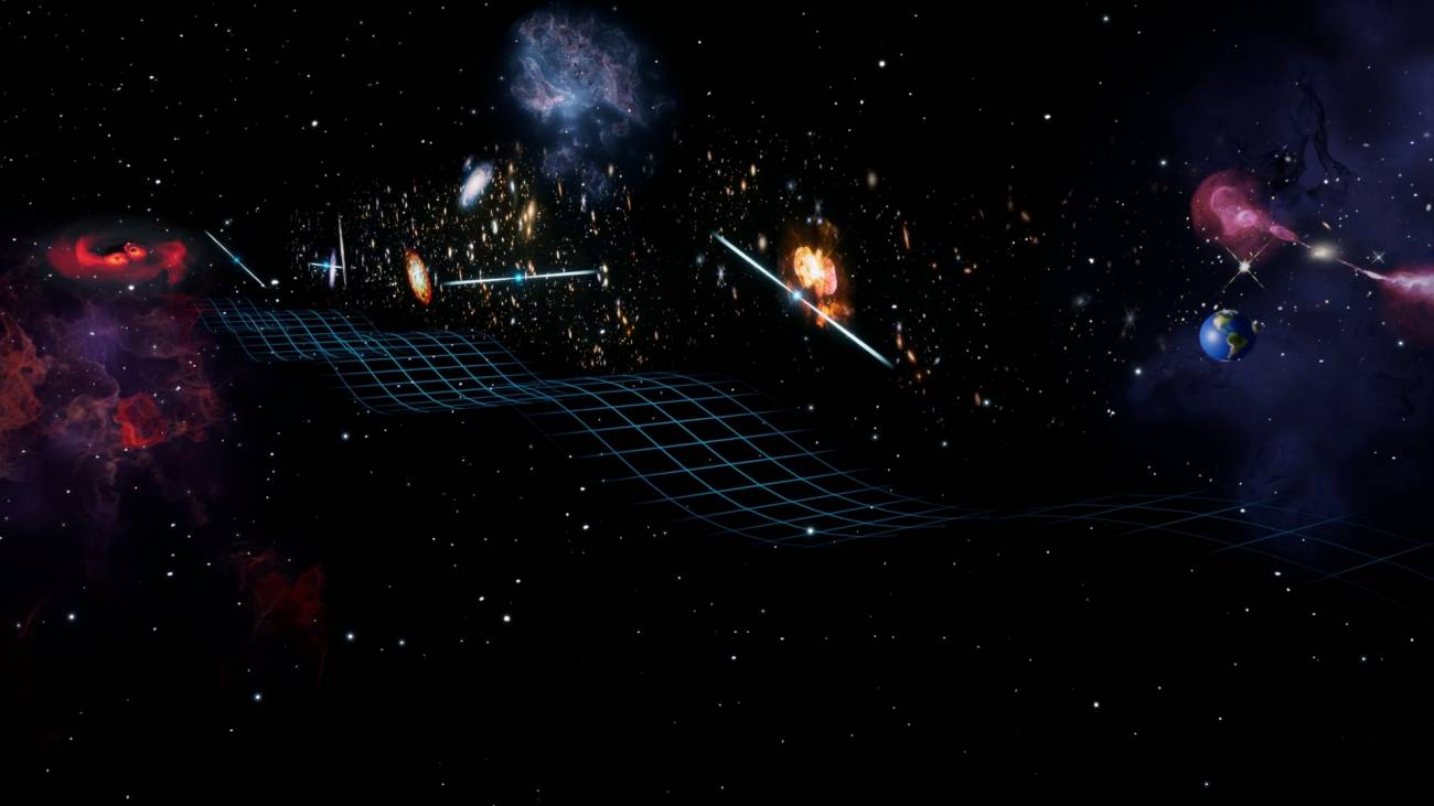 ondas gravitacionales procedentes de un par de agujeros negros en órbita cercana