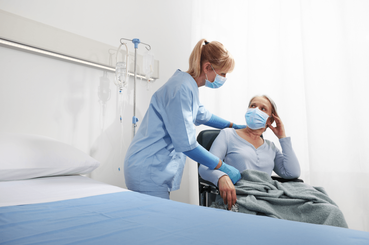 paciente en hospital con protocolo covid