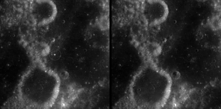 Superficie lunar en la que se encuentra el cráter. / NASA