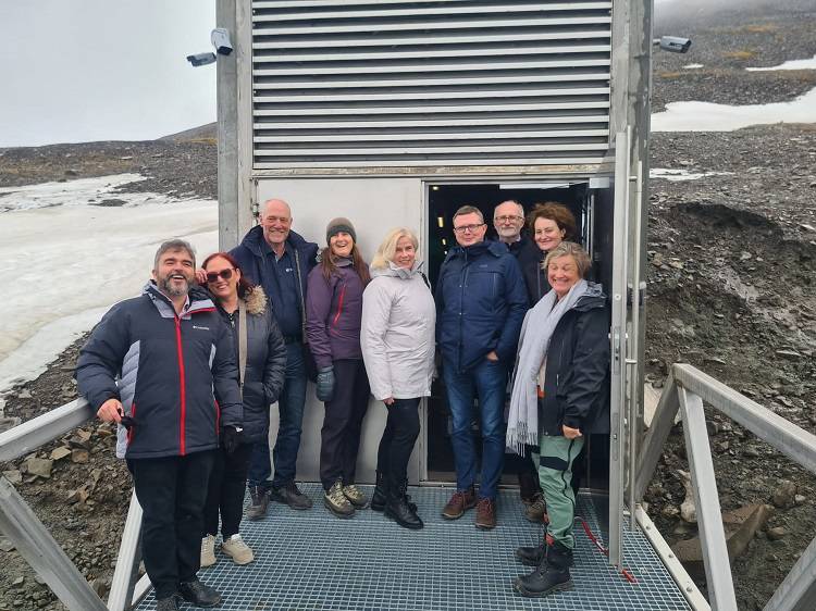 Imagen del acto en el Banco Mundial de Semillas de Svalbard. / CSIC Comunicación