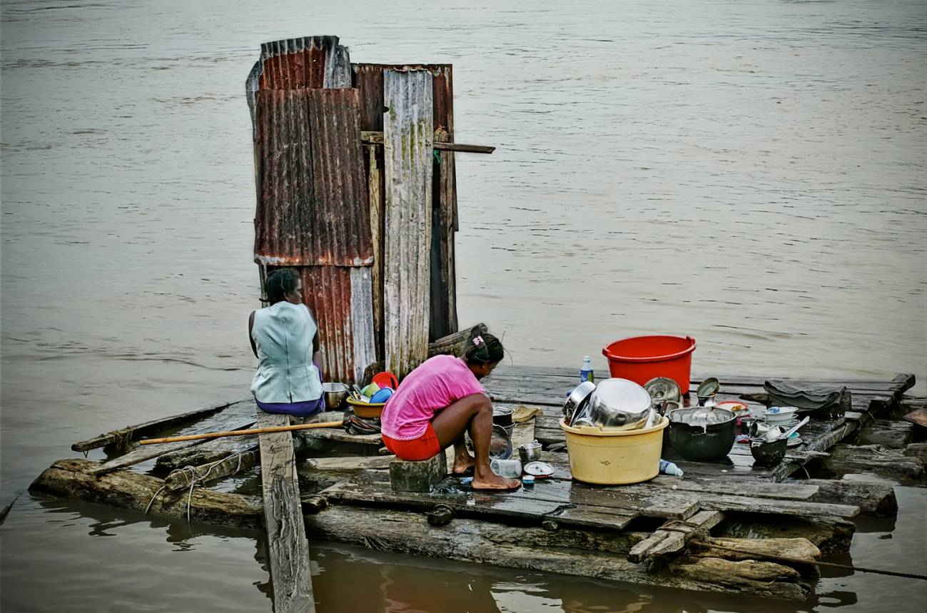 Baños en Chocó, Colombia en 2005. / Asier Reino