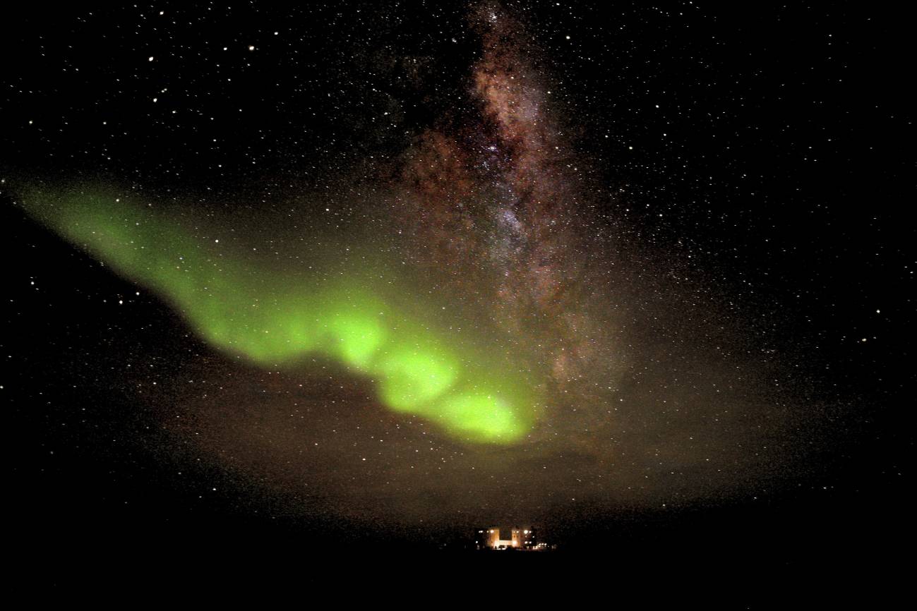 Esta imagen fue obtenida el 18 de julio por científicos que se alojaban en la base científica Concordia durante el invierno del hemisferio Sur. Imagen: ESA