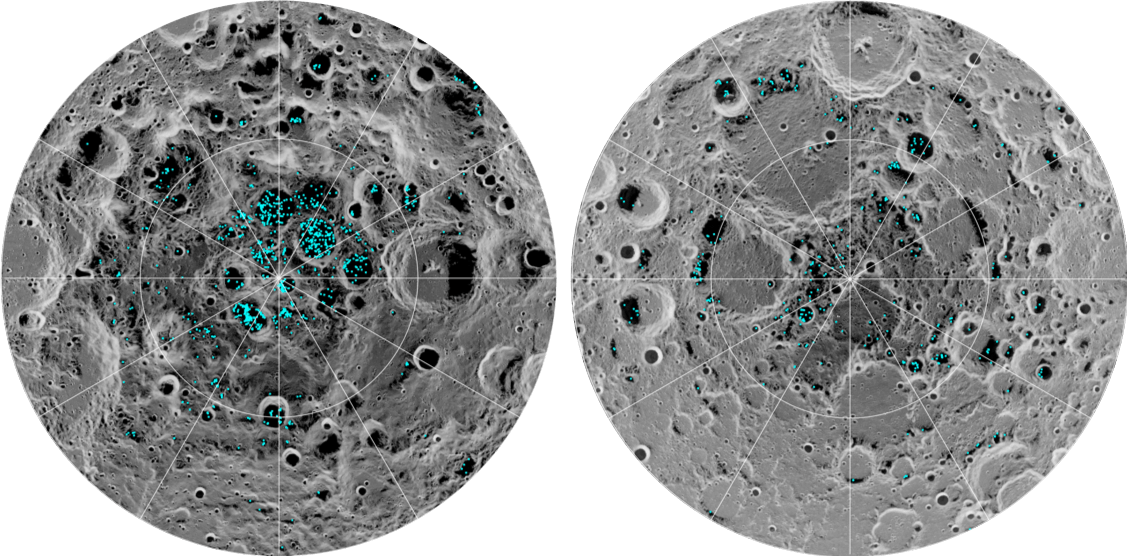 Confirmada la presencia de agua helada en la Luna