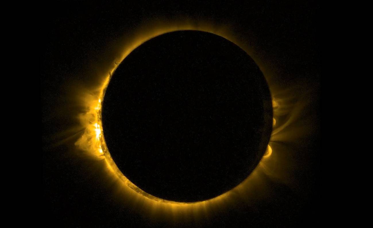 El eclipse, visto desde el espacio