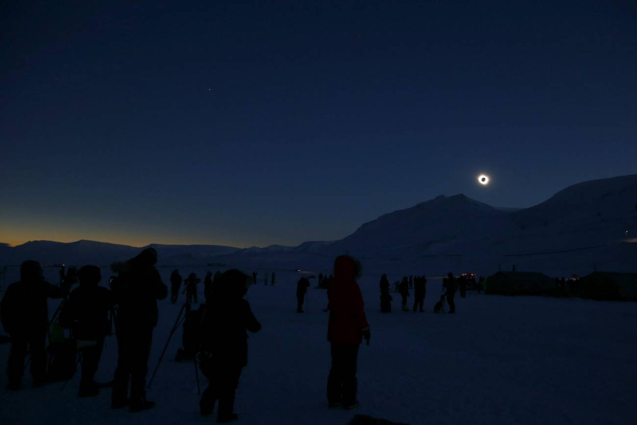 El eclipse, visto desde Svalbard (Noruega) 