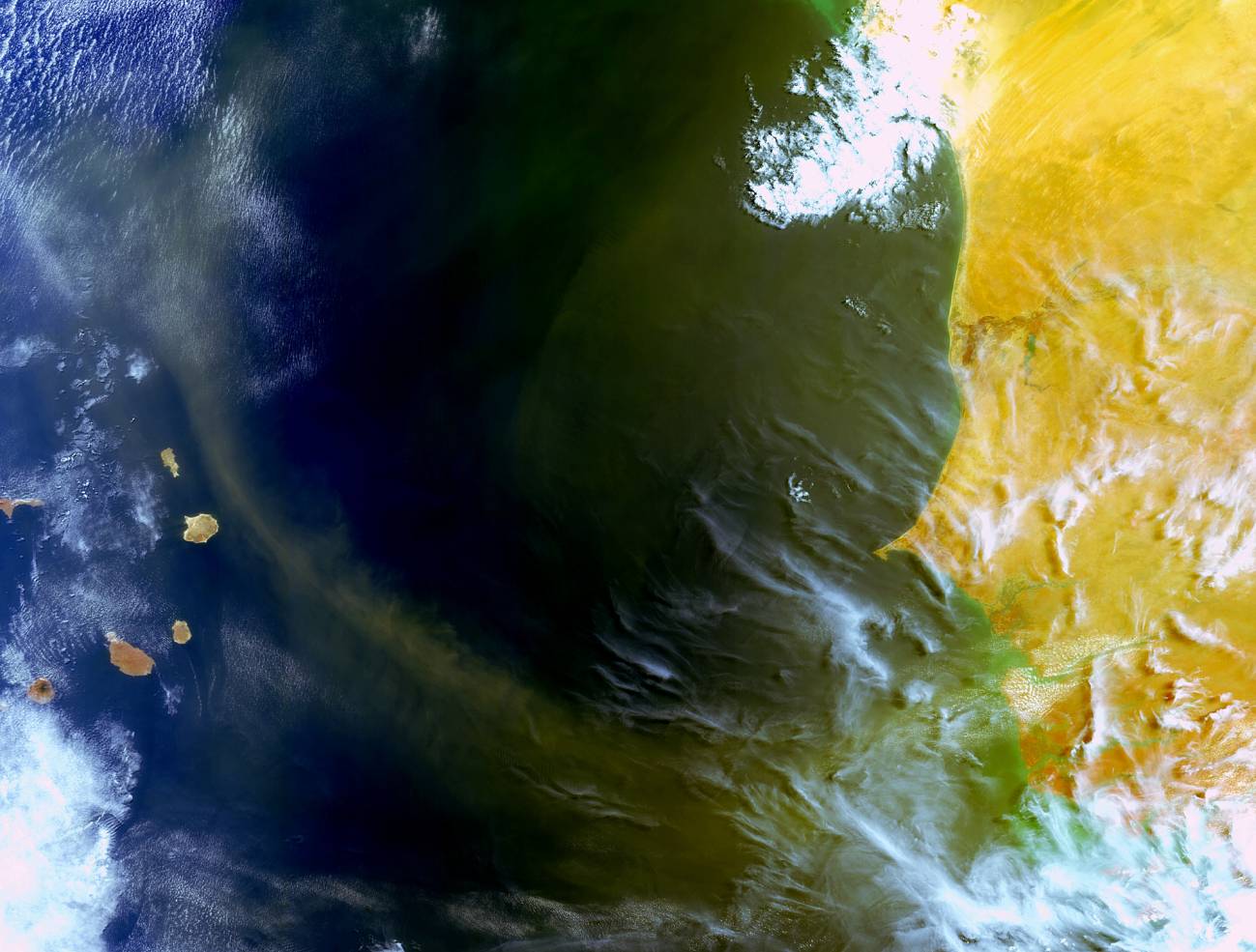 El polvo del Sáhara visto desde el espacio
