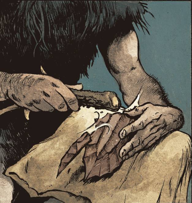 El protagonista de 'Neandertal' fabrica una lanza